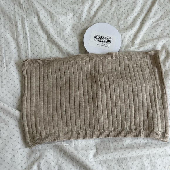 Princess Polly Two Piece Set Cruiser Sweater Ribbed Beige NWT - Picture 6 of 7